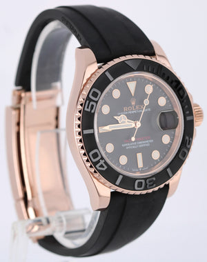 Rolex Yacht-Master 18K Everose Gold Oysterflex Black 40mm 126655 Watch