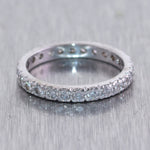 14k White Gold 1ctw Round Cut Diamond Eternity Band Ring