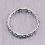 14k White Gold 1ctw Round Cut Diamond Eternity Band Ring