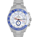 Rolex Yacht-Master II Blue Ceramic Stainless Mercedes White 44mm 116680 Watch