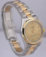 Rolex Oyster Perpetual Champagne Two-Tone 18K Yellow Gold Steel 34mm 14203 Watch