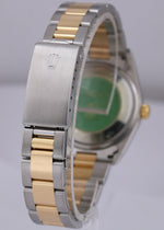Rolex Oyster Perpetual Champagne Two-Tone 18K Yellow Gold Steel 34mm 14203 Watch