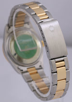 Rolex Oyster Perpetual Champagne Two-Tone 18K Yellow Gold Steel 34mm 14203 Watch