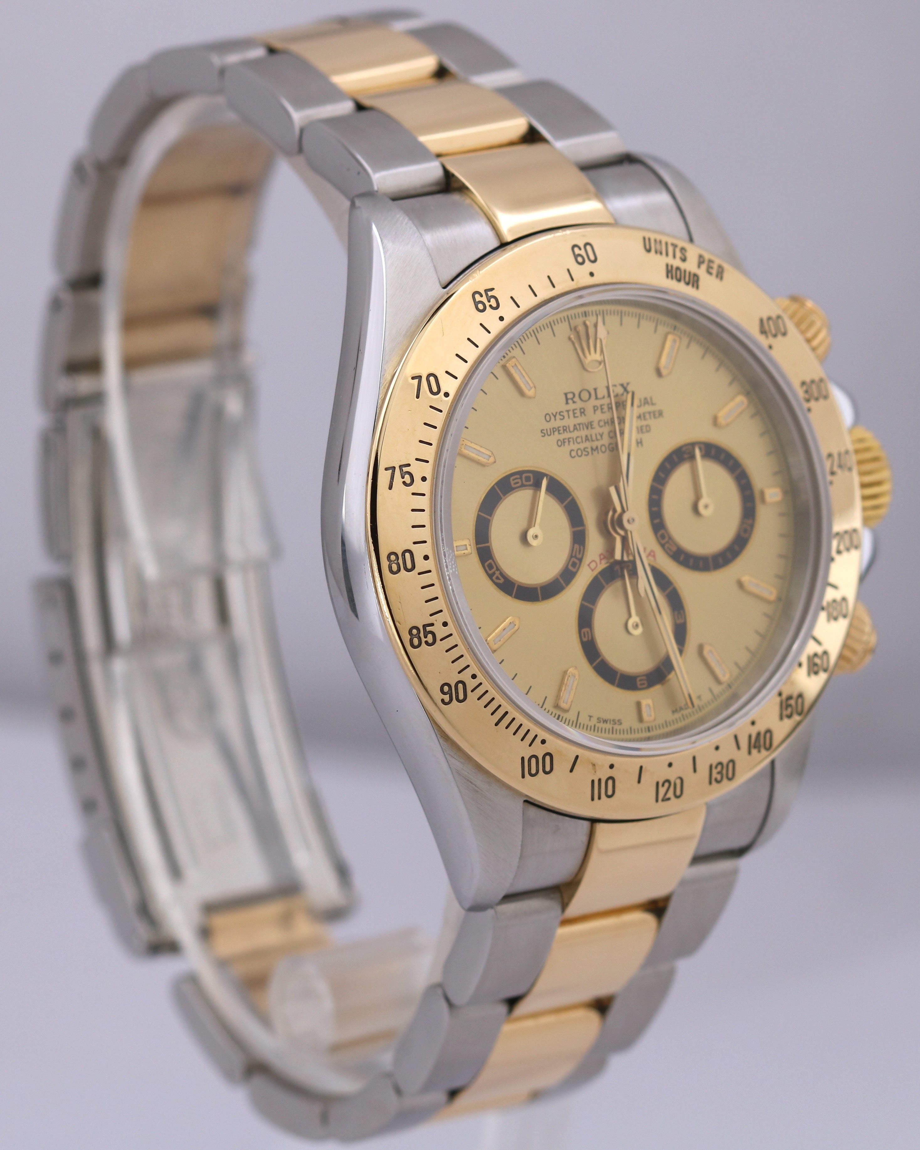 Rolex Daytona Cosmograph CHAMPAGNE 40mm Stainless Steel 18K Yellow Gold 16523