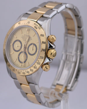 Rolex Daytona Cosmograph CHAMPAGNE 40mm Stainless Steel 18K Yellow Gold 16523