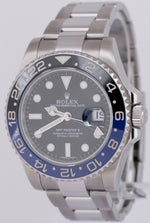 MINT Rolex GMT-Master II Batman Blue Ceramic Stainless 40mm Watch 116710 BLNR