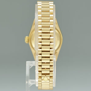 MINT Pearl Diamond Ladies Rolex DateJust President 26mm 69178 Yellow Gold Watch Box