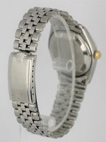 VINTAGE Rolex Oyster Perpetual Stainless Silver Dial 34mm 18k Fluted 6564 Watch