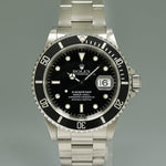 1999 Swiss Only Dial Rolex Submariner Date 16610 Steel Black 40mm Watch Box