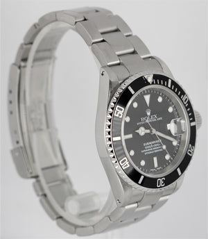 Rolex Submariner Date Stainless Steel Automatic Oyster Black 40mm 16610 Watch