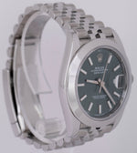 2024 NEW PAPERS Rolex DateJust 41 MINT GREEN JUBILEE Stainless Watch 126300 BOX