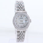 Ladies Rolex DateJust 26mm Pearl Diamond Bezel Steel Jubilee Watch 69174 Watch