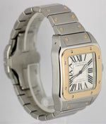 Cartier Santos 100 XL Two-Tone 18k Yellow Gold Steel White 38mmX51mm 2656 Watch