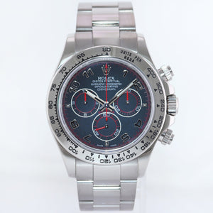 MINT Rolex Daytona Racing Dial Red Hands 116509 Cosmograph White Gold Watch