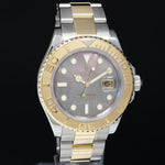 2007 MINT Rolex Yacht-Master 16623 Dark Mother of Pearl Two Tone Yellow Gold Watch