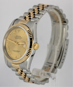 Rolex DateJust Two-Tone 18K Yellow Gold Steel Roman Champagne 36mm 16233 Watch
