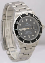 Rolex Submariner Date Black Stainless Steel Oyster SEL K 40mm 16610 Watch