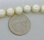 1940s Antique Art Deco Estate Solid Platinum 9-10mm Pearl 7.5" Bracelet 24.4g