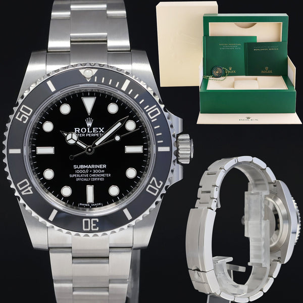 2019 MINT Rolex Submariner No Date 114060 Steel Black Ceramic 40mm Wat