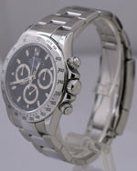 MINT Rolex Daytona Cosmograph BLACK 40mm Steel REHAUT Chronograph 116520 Watch