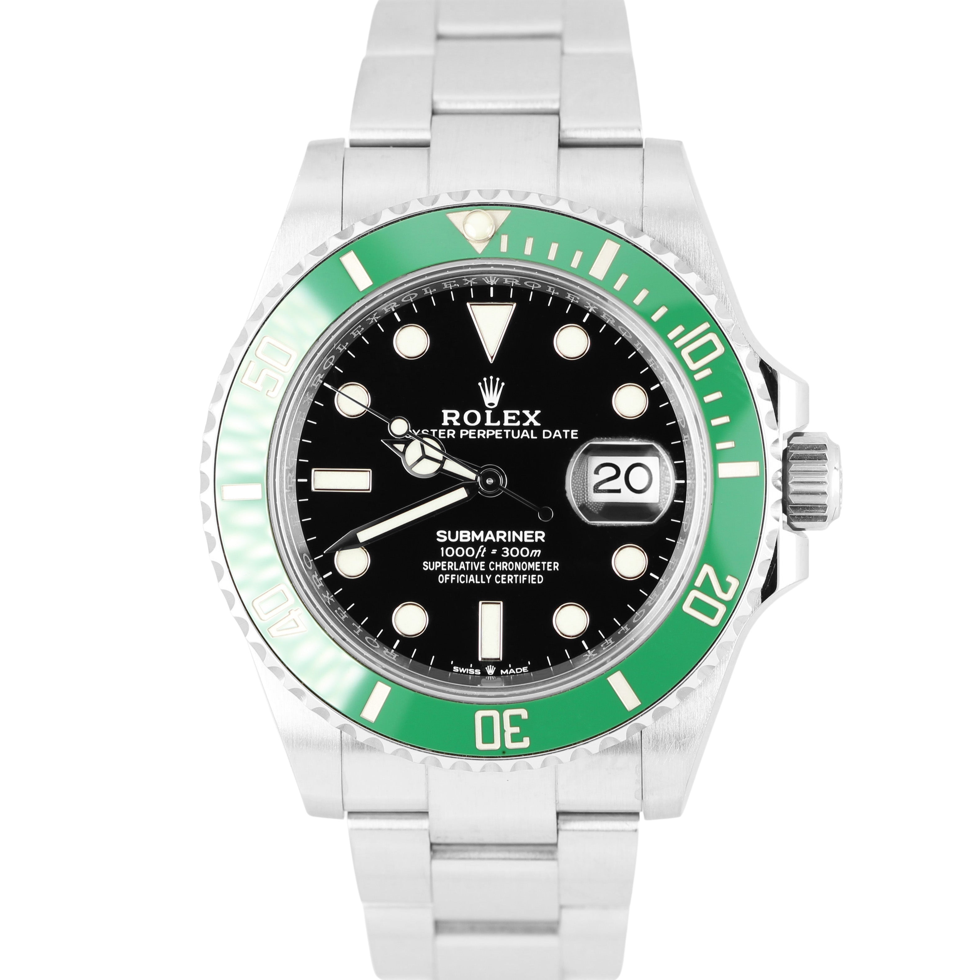 Rolex 126610LV Kermit Green Bezel Black Dial Submariner Date Stainless Steel