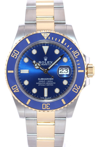 2022 MINT Rolex Submariner 41mm Blue 126613LB Two Tone Gold Steel Watch Box