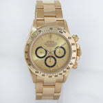 1995 Rolex Daytona 16528 Zenith Champagne Chrono Yellow Gold Watch Box