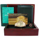 1995 Rolex Daytona 16528 Zenith Champagne Chrono Yellow Gold Watch Box