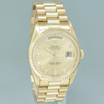 1991 MINT Rolex President Champagne Diamond Double Quick Gold Watch 18238 Box