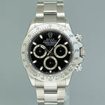 MINT 2024 RSC PAPERS Rolex Daytona 116520 Black Chrono Steel Cosmograph Watch