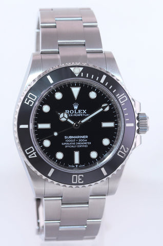 2022 NEW PAPERS Rolex Submariner 41mm Black Ceramic 124060LN No Date Watch Box