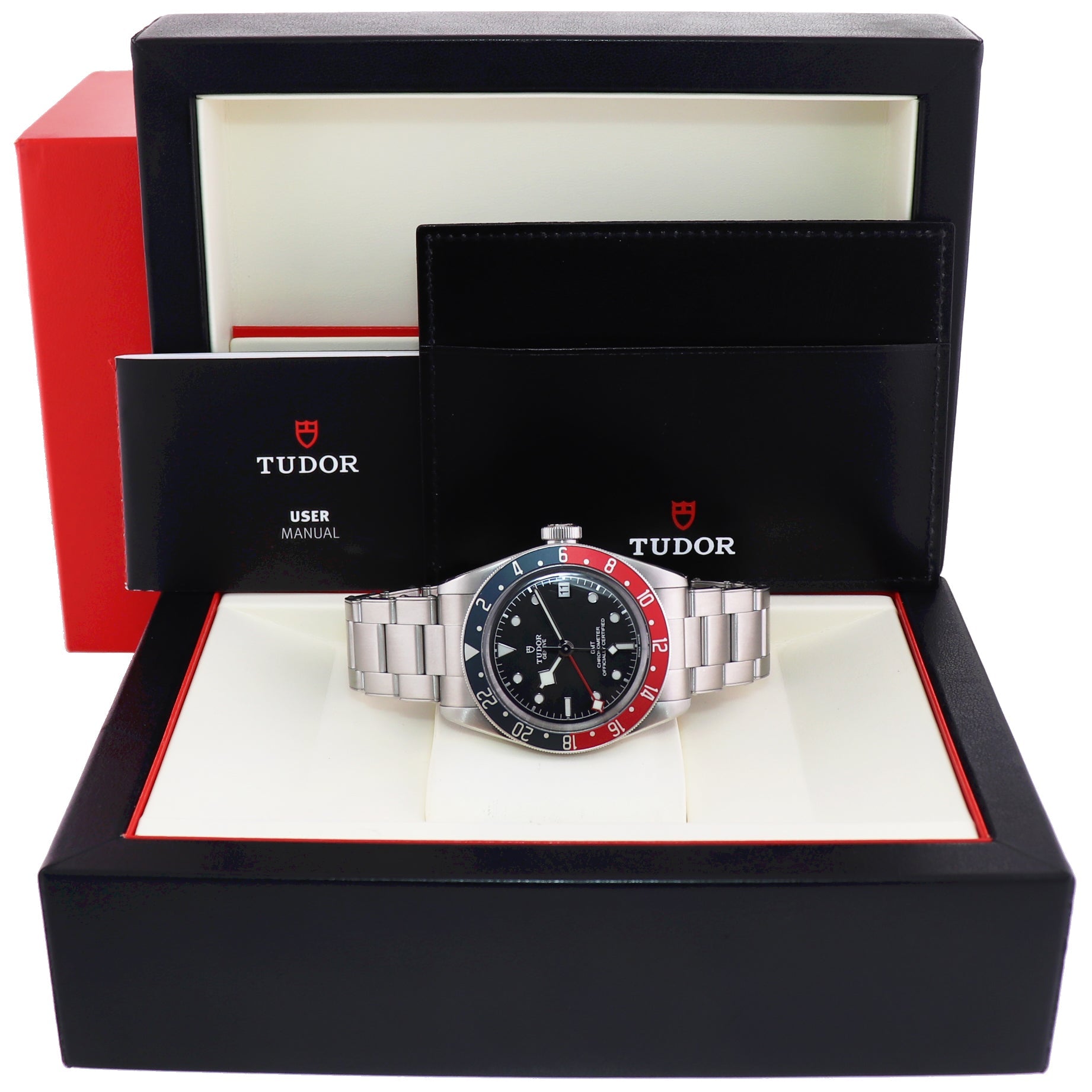 MINT Tudor Black Bay 79830RB Pepsi Steel Black GMT Date 41mm Watch Box