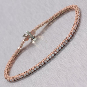 14k Rose Gold 2.50ctw Diamond Tennis Bracelet