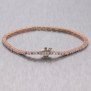 14k Rose Gold 2.50ctw Diamond Tennis Bracelet