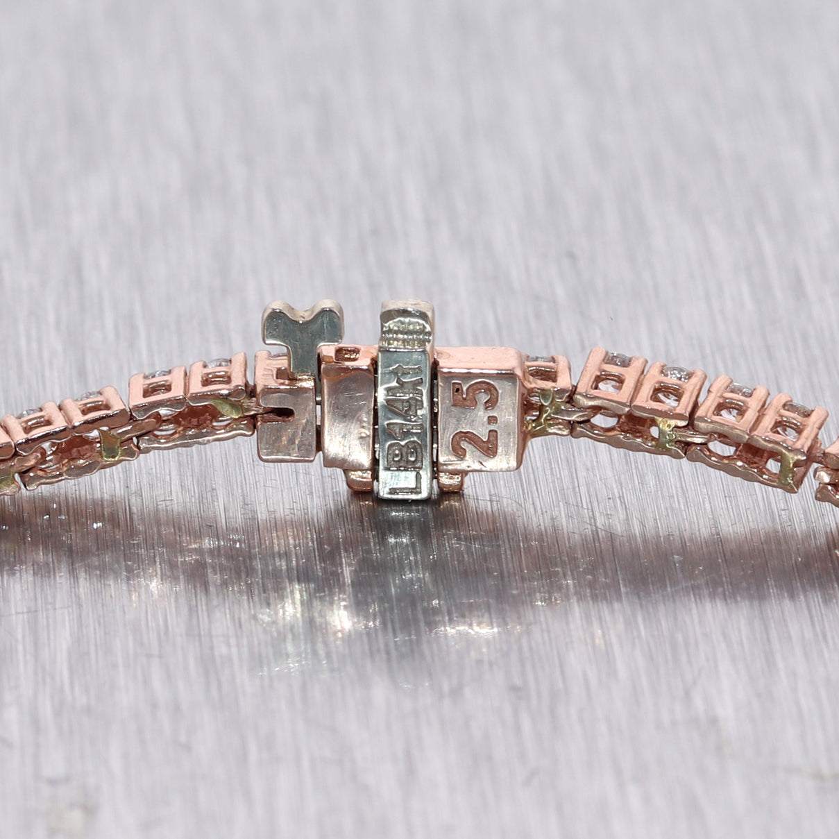 14k Rose Gold 2.50ctw Diamond Tennis Bracelet