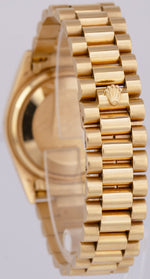 UNPOL. Rolex Day-Date President 36mm Champagne Yellow Gold Fluted Watch 18038