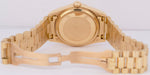 UNPOL. Rolex Day-Date President 36mm Champagne Yellow Gold Fluted Watch 18038