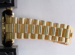 UNPOL. Rolex Day-Date President 36mm Champagne Yellow Gold Fluted Watch 18038