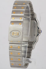 PAPERS Ladies Cartier Santos Galbee 29mm Roman 18K Gold Steel Quartz 187901 BOX