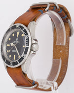 UNPOLISHED VINTAGE 1970 Rolex Submariner VIVID YELLOW PATINA Black  Watch 5513