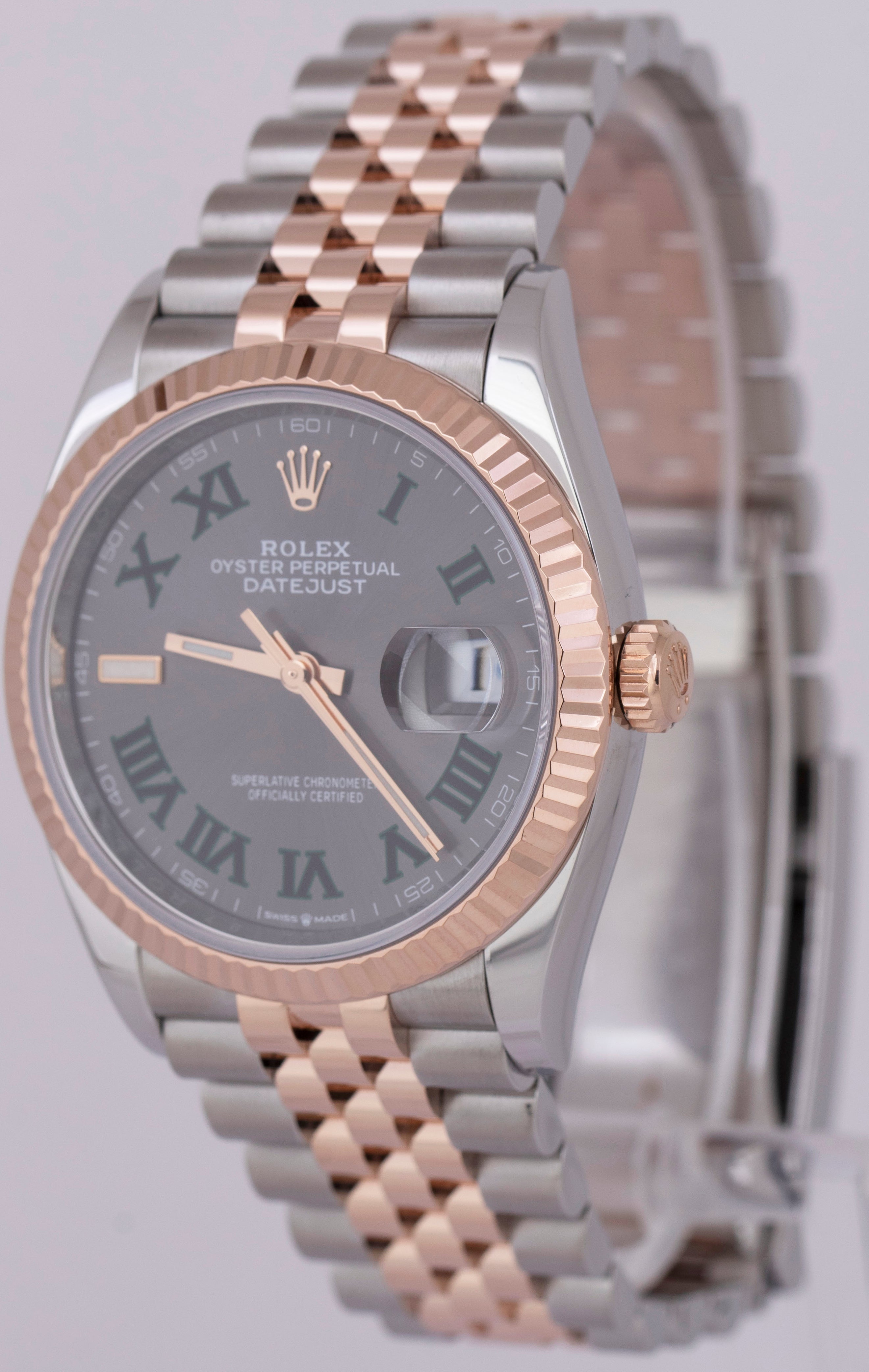 2023 NEW PAPERS Rolex DateJust 36 Wimbledon Two-Tone Rose Gold 36mm 126231 BOX