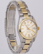 PAPERS Rolex DateJust 31mm Midsize SILVER Steel 18K Gold Watch Oyster 6827 BOX