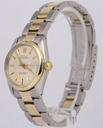 PAPERS Rolex DateJust 31mm Midsize SILVER Steel 18K Gold Watch Oyster 6827 BOX