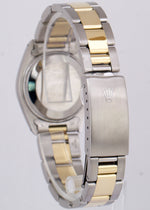 PAPERS Rolex DateJust 31mm Midsize SILVER Steel 18K Gold Watch Oyster 6827 BOX