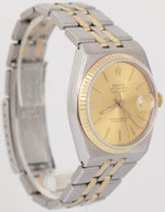 Rolex Oysterquartz DateJust Two-Tone Yellow Gold Stainless Steel Watch 17013