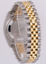 MINT Rolex DateJust 36mm WHITE ROMAN Fluted JUBILEE 18K Steel 116233 Watch