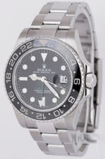 PAPERS Rolex GMT-Master II Black 40mm Ceramic Date Stainless Watch 116710 LN BOX