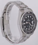 PAPERS Rolex GMT-Master II Black 40mm Ceramic Date Stainless Watch 116710 LN BOX