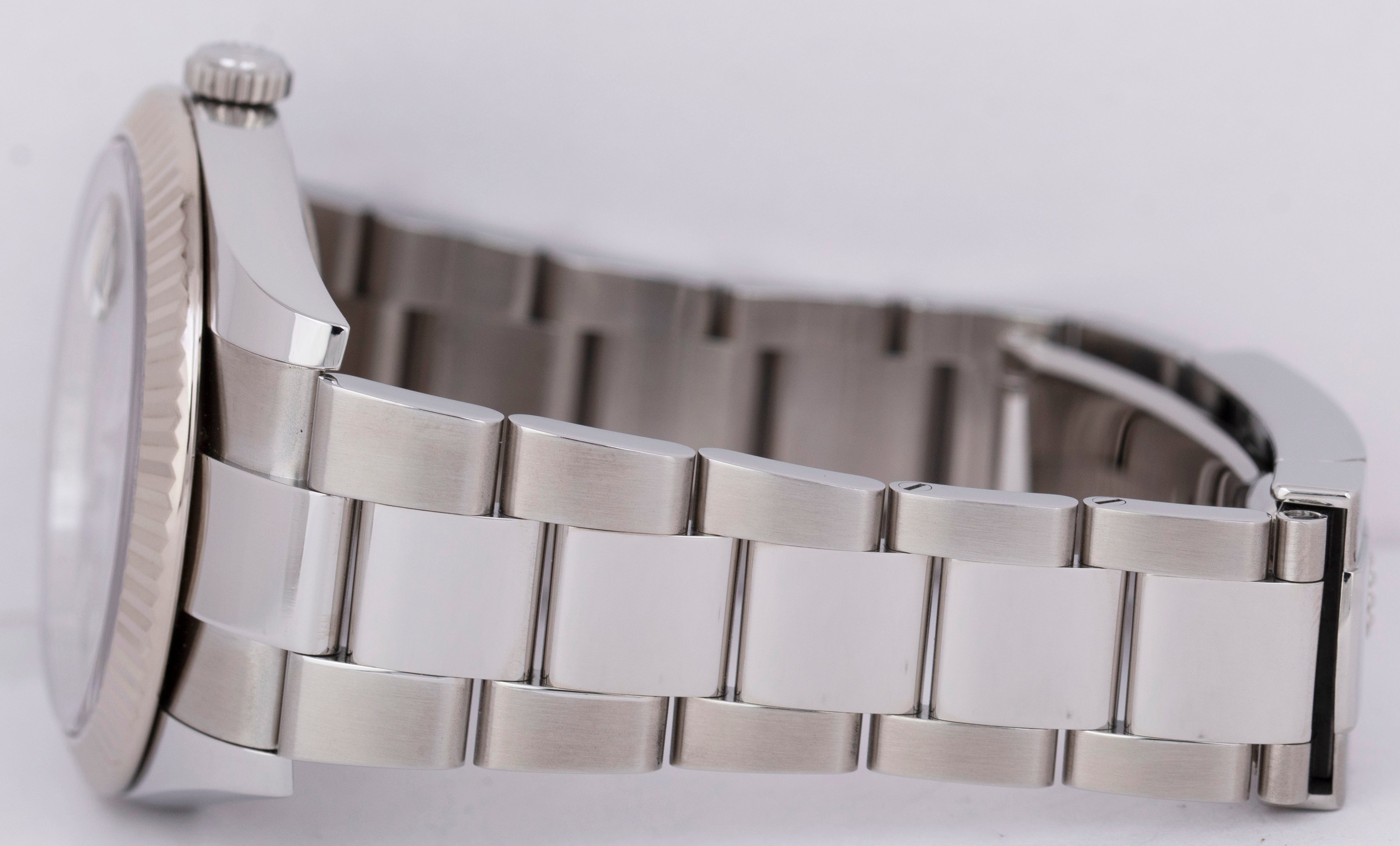 NEW PAPERS Rolex DateJust Black 41mm 18K Fluted Steel Oyster Watch 126334 BOX