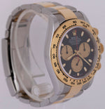 MINT Rolex Daytona Cosmograph 40mm Newman Black Gold Two-Tone Watch 116503